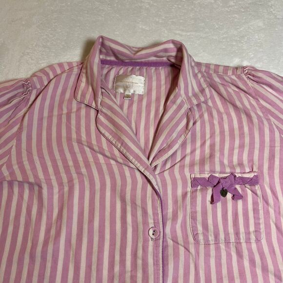 Victoria's Secret Stripe Pajama Set Size Large Cotton Loungewear Casual Colorful - Picture 4 of 13